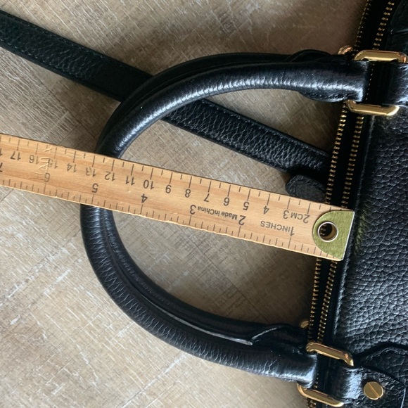 Michael Kors Hudson Black Pebbled Leather Shoulder Bag Purse EXCELLENT - Picture 11 of 16